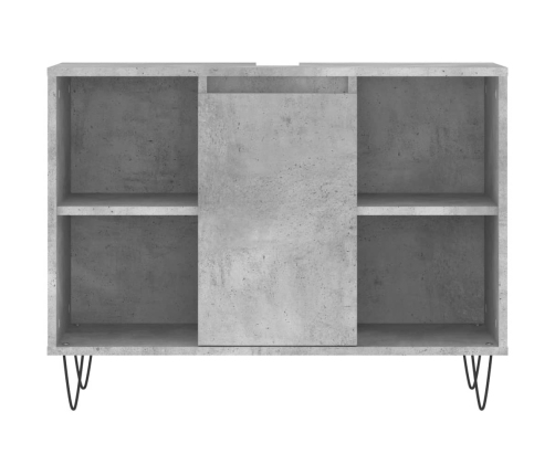 Mueble de baño madera de ingeniería gris hormigón 80x33x60 cm