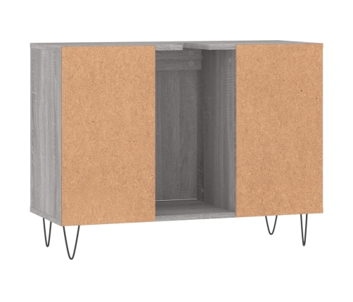 Mueble de baño madera de ingeniería gris Sonoma 80x33x60 cm