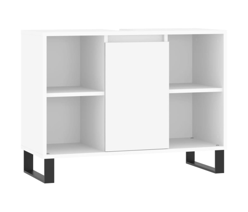 Mueble de baño madera de ingeniería blanco 80x33x60 cm