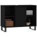 Mueble de baño madera de ingeniería negro 80x33x60 cm