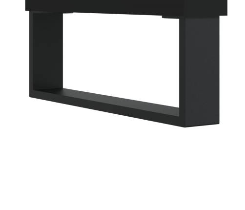 Mueble de baño madera de ingeniería negro 80x33x60 cm