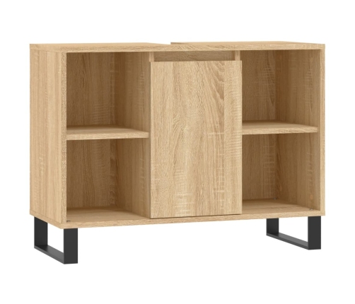 Mueble de baño madera de ingeniería roble Sonoma 80x33x60 cm