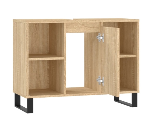 Mueble de baño madera de ingeniería roble Sonoma 80x33x60 cm