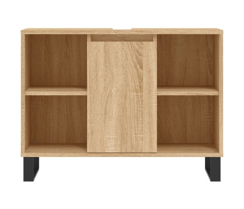 Mueble de baño madera de ingeniería roble Sonoma 80x33x60 cm