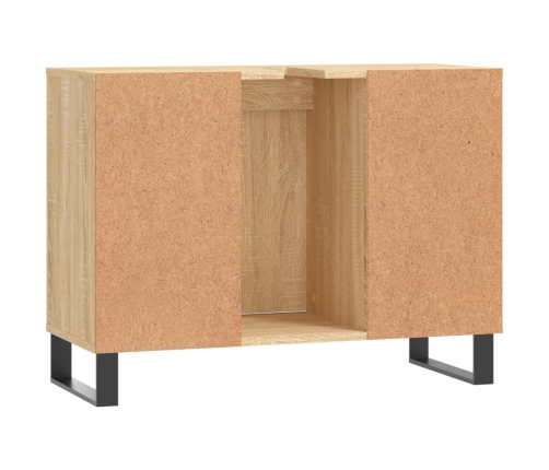 Mueble de baño madera de ingeniería roble Sonoma 80x33x60 cm