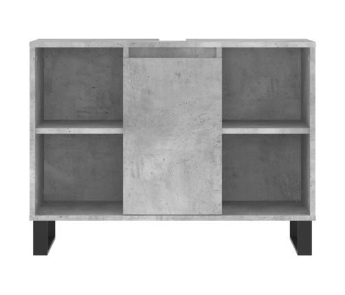 Mueble de baño madera de ingeniería gris hormigón 80x33x60 cm