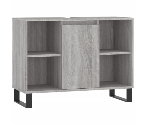 Mueble de baño madera de ingeniería gris Sonoma 80x33x60 cm