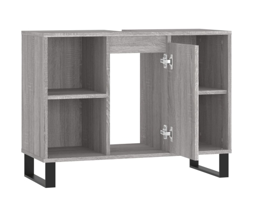 Mueble de baño madera de ingeniería gris Sonoma 80x33x60 cm