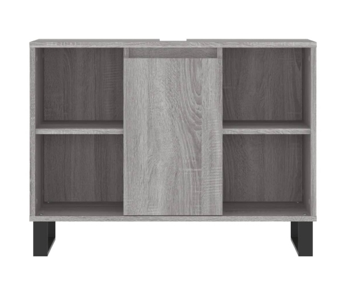 Mueble de baño madera de ingeniería gris Sonoma 80x33x60 cm