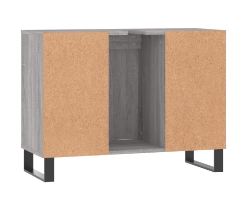 Mueble de baño madera de ingeniería gris Sonoma 80x33x60 cm