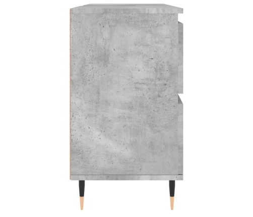 Mueble de baño madera de ingeniería gris hormigón 80x33x60 cm