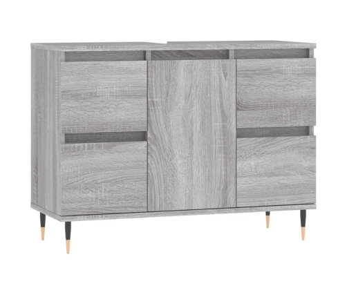 Mueble de baño madera de ingeniería gris Sonoma 80x33x60 cm