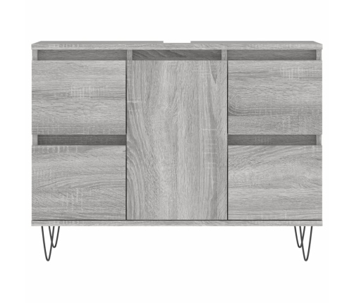 Mueble de baño madera de ingeniería gris Sonoma 80x33x60 cm