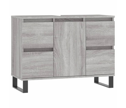 Mueble de baño madera de ingeniería gris Sonoma 80x33x60 cm