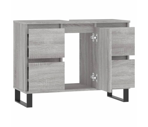 Mueble de baño madera de ingeniería gris Sonoma 80x33x60 cm