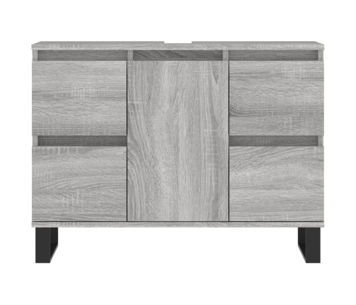 Mueble de baño madera de ingeniería gris Sonoma 80x33x60 cm