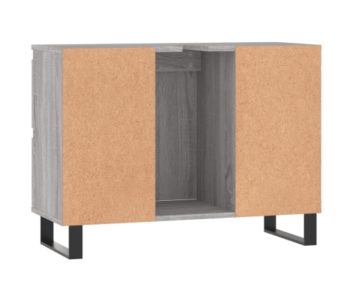 Mueble de baño madera de ingeniería gris Sonoma 80x33x60 cm