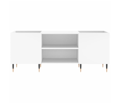 Mueble para discos madera contrachapada blanco 121x38x48 cm