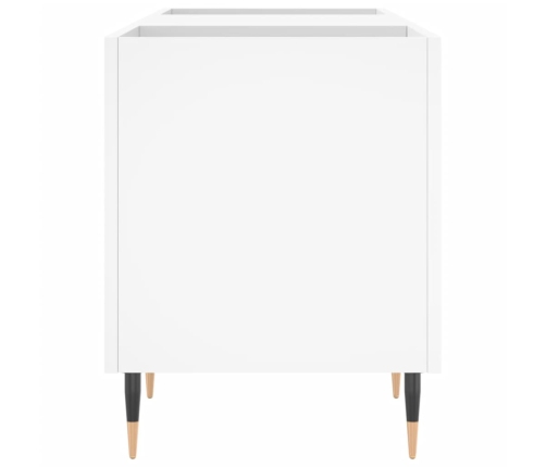 Mueble para discos madera contrachapada blanco 121x38x48 cm