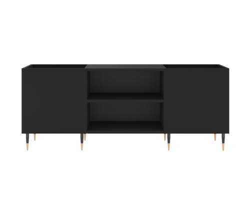 Mueble para discos madera contrachapada negro 121x38x48 cm