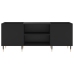 Mueble para discos madera contrachapada negro 121x38x48 cm