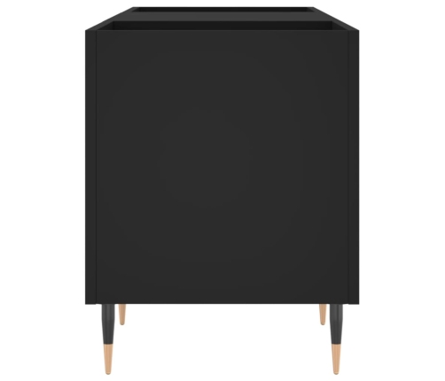 Mueble para discos madera contrachapada negro 121x38x48 cm