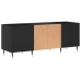 Mueble para discos madera contrachapada negro 121x38x48 cm