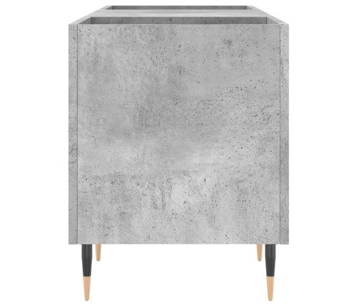 Mueble discos madera contrachapada gris hormigón 121x38x48 cm