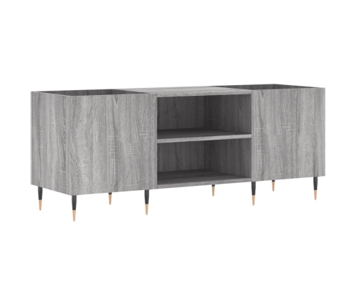 Mueble para discos madera contrachapada gris sonoma 121x38x48cm