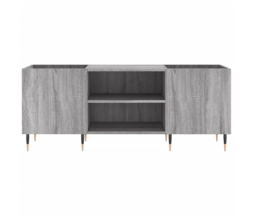 Mueble para discos madera contrachapada gris sonoma 121x38x48cm