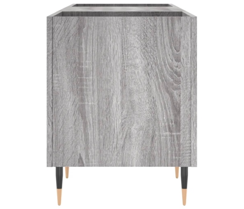 Mueble para discos madera contrachapada gris sonoma 121x38x48cm