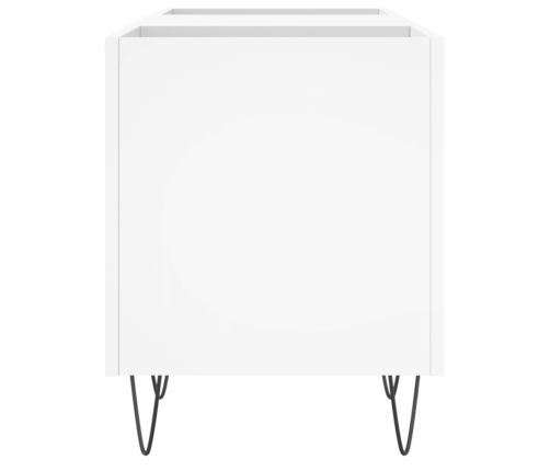 Mueble para discos madera contrachapada blanco 121x38x48 cm