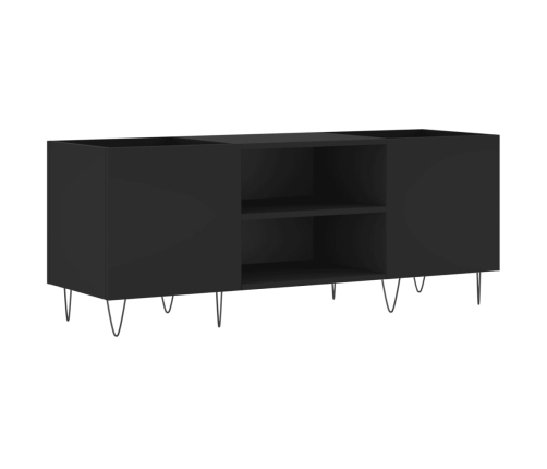 Mueble para discos madera contrachapada negro 121x38x48 cm