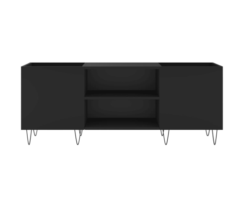 Mueble para discos madera contrachapada negro 121x38x48 cm