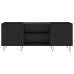 Mueble para discos madera contrachapada negro 121x38x48 cm