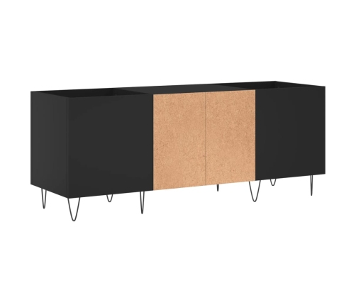 Mueble para discos madera contrachapada negro 121x38x48 cm