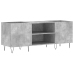 Mueble discos madera contrachapada gris hormigón 121x38x48 cm