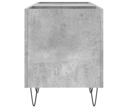 Mueble discos madera contrachapada gris hormigón 121x38x48 cm