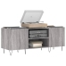 Mueble para discos madera contrachapada gris sonoma 121x38x48cm