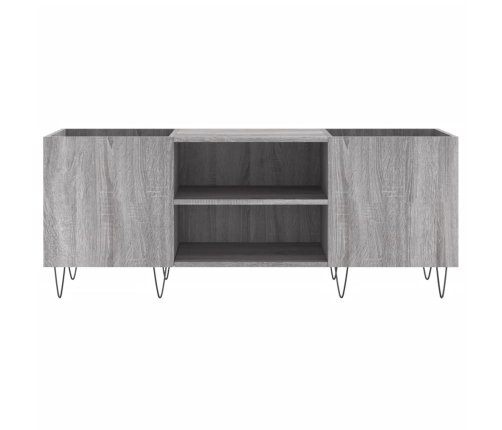 Mueble para discos madera contrachapada gris sonoma 121x38x48cm