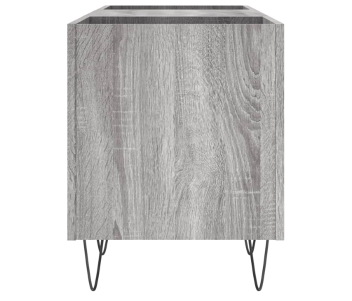 Mueble para discos madera contrachapada gris sonoma 121x38x48cm