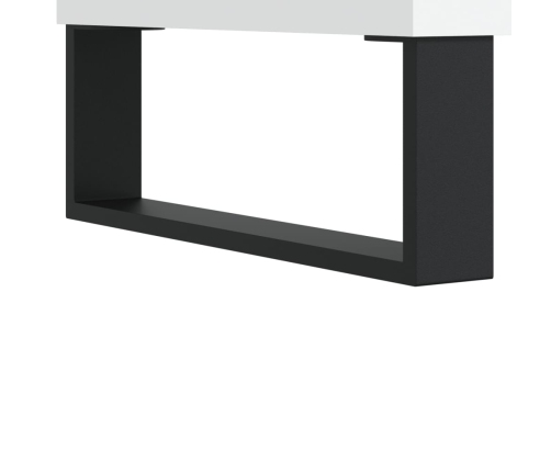 Mueble para discos madera contrachapada blanco 121x38x48 cm