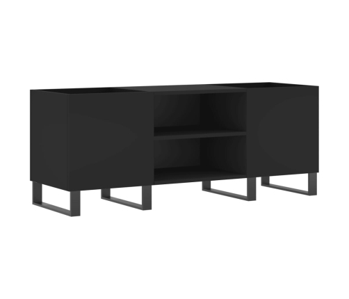 Mueble para discos madera contrachapada negro 121x38x48 cm