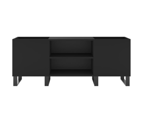 Mueble para discos madera contrachapada negro 121x38x48 cm