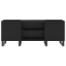 Mueble para discos madera contrachapada negro 121x38x48 cm