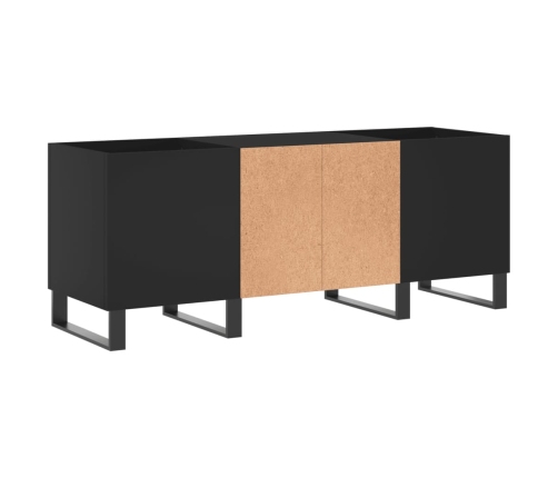 Mueble para discos madera contrachapada negro 121x38x48 cm