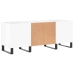 Mueble discos madera contrachapada blanco brillo 121x38x48 cm