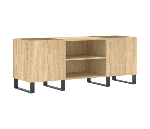 Mueble discos madera contrachapada roble sonoma 121x38x48 cm