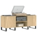 Mueble discos madera contrachapada roble sonoma 121x38x48 cm