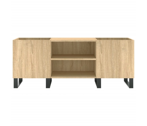 Mueble discos madera contrachapada roble sonoma 121x38x48 cm